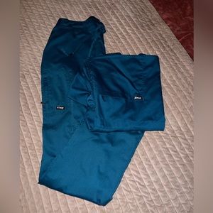 Grey’s Anatomy by Barco Caribbean Blue Scrub Set XL top XLT pant